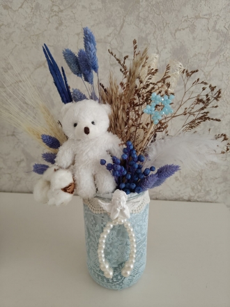 AYICIKLI KURU ÇİÇEK (MAVİ RÜYA)