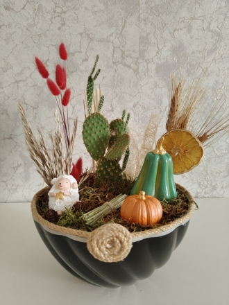 KUZU VE BALKABAĞI FİGÜRLÜ TERARYUM